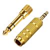 Gold Plated Mono Auditory Converter Adapter Plugs 6.35mm Male Plugs To 3.5mm Female Plugs for Easy Connection