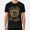 Live Fast Eat Trash T-Shirt Opossum and skunT-Shirt S-5XL Best T-Shirt