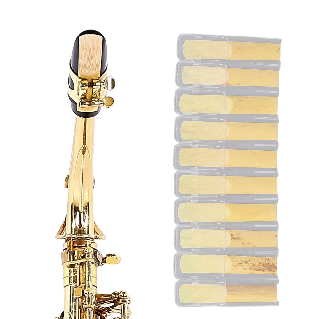 10PCS Professional Sax Reeds 2.5 Strength Bb Soprano Saxophone Traditional Reeds for Beginner