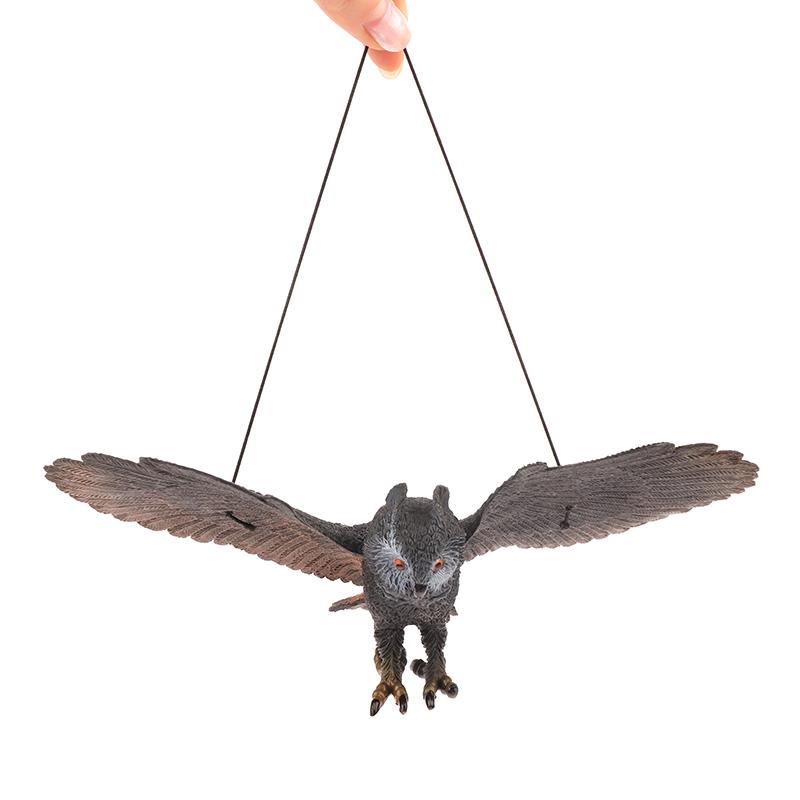 1 Piece Outdoor Eagle Figurine Hanging Bird Deterrent Plastic Eagle Ornament Vivid Flying Bird Hawk Decoy Garden Scarecrow