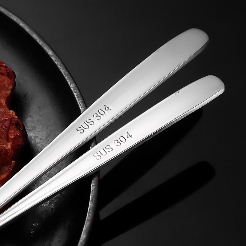 Korean Style 304 Stainless Steel Cutlery Set: Dinner Knife, Ice Spoon & Fruit Fork for Home & Hotel