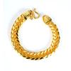Smooth Flat Vietnamese Gold Bracelet Domineering Retro Versatile Men and Women Copper Plated Roman Chain