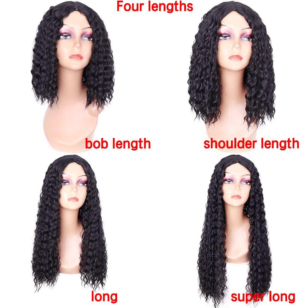 MISSQUEEN 13 15 26 30 Inches Synthetic Long Afro Kinky Curly Wigs for Black Women Hair Deep Wave Wig for Girl Heat Resistant Cosplaly Party Wigs