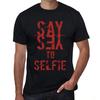 Men’s Vintage Tee Shirt Graphic T Shirt Say Yes To Selfie Deep Black