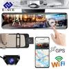 12 Inch Touch Screen Car Dash Cam 2K Dash Rearview Mirror DVR Recorder Device Dual Lens GPS 1080P Rear Camera