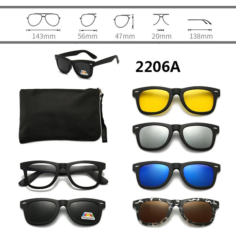 Clip On Sun Glasses Women Driving Eyewear 6 In 1 Polarized Hot Sale Clip High Quality Sunglasses Magnet Magnetic Unisex Travel Optical Accessories