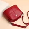 Soft Leather Fashion Bucket Small Bag Middle-aged Mother New Korean Version Simple Atmosphere Shoulder Messenger Bag Casual