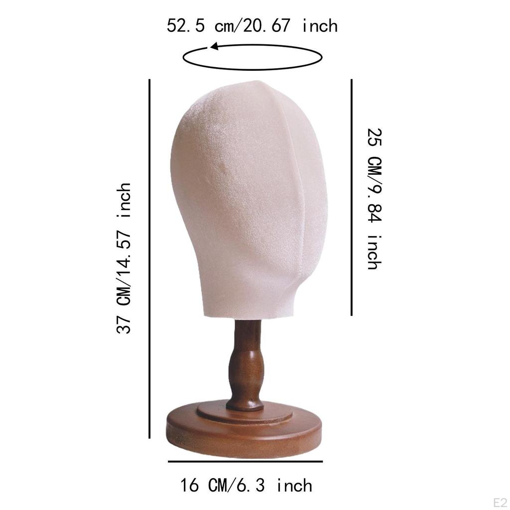 Wig Head Mannequin Model,Multifunctional,Wooden Stand Hat Holder Display for Cap