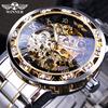 Transparent Fashion Luminous Gear Movement Royal Design Men Top Brand Luxury Male Mechanical Skeleton Wrist Watch