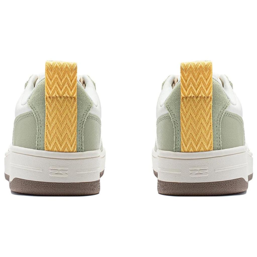 Li Ning Star Sugar Thick Sole Height Increasing Non-Slip Shock Absorbing Low-Top Skate Shoes Women Sneakers Green White AGCT472-3