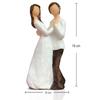 Romantic Couple Statue | Beautiful Resin Home Decor (Pack of 1, White and Brown Color)