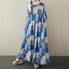 Short Sleeve Plus Size Cotton Vintage Floral New In Dresses for Women Casual Loose Long Summer Dress