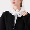 Fake Collar Round-Neck Sweatshirts Tops False Collar Lace Closure Halloween Masquerade Shirt Neckline Enhancer