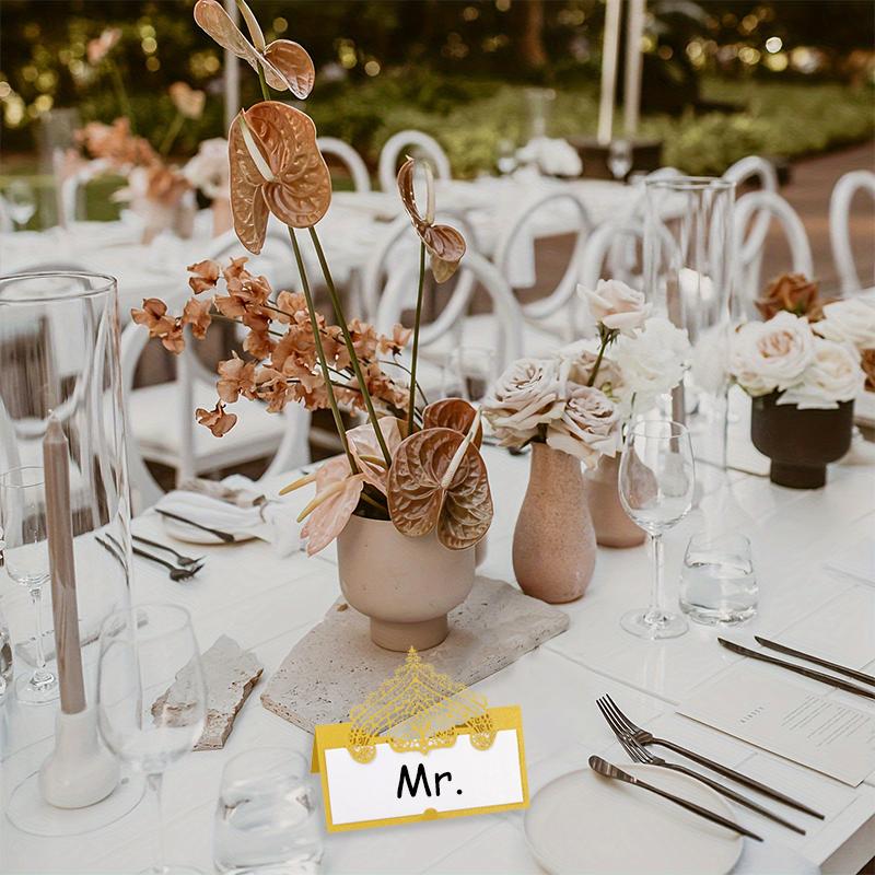 10pcs Handwritten Card Ornament Multiple Colors Wedding Table Card Party Stereoscopic Birthday Seat Card Decorative Accessories