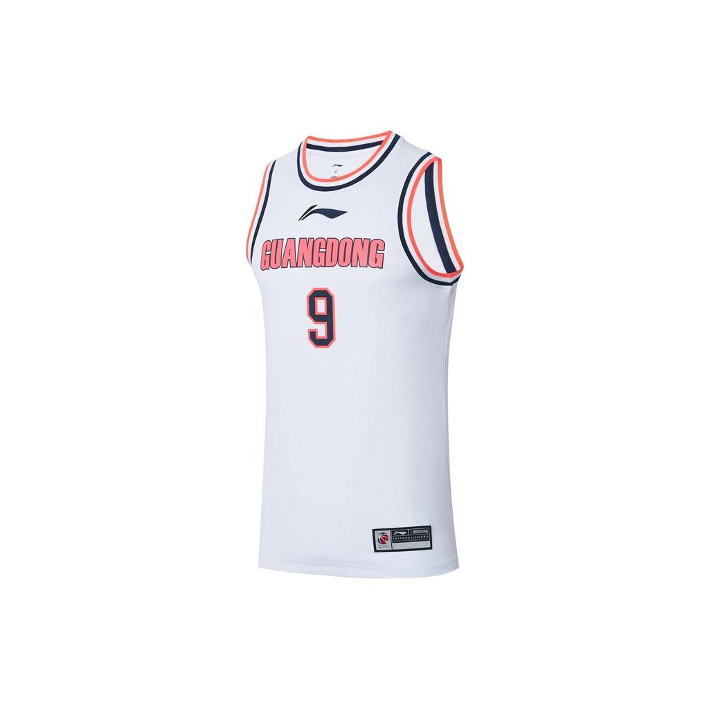 Li-Ning CBA Guangdong Team YI Jianlian No. 9 Basketball Jersey Men Tops White AAYS495-1