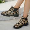 Fashion Autumn Women's Boots Round Toe Mid Heel Shoes for Women Zip Platform Modern Boots Outdoor Fashion Snake Pattern Mid-calf Shoes
