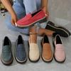 Women Solid Color Platform Loafers Shoes Woman Spring Autumn New British Style Flats Comfortable Thick Heel Slip On Shoes