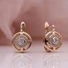 Exquisite Round Glass Charming Women Clip Earrings Anniversary Gift Wedding Jewelry
