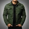 Men's Casual Loose Denim Jacket Plus Size Loose Standing Collar Denim Jacket