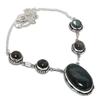 Natural Labradorite Gemstone 925 Sterling Silver Jewelry Necklace 18" Q5p59