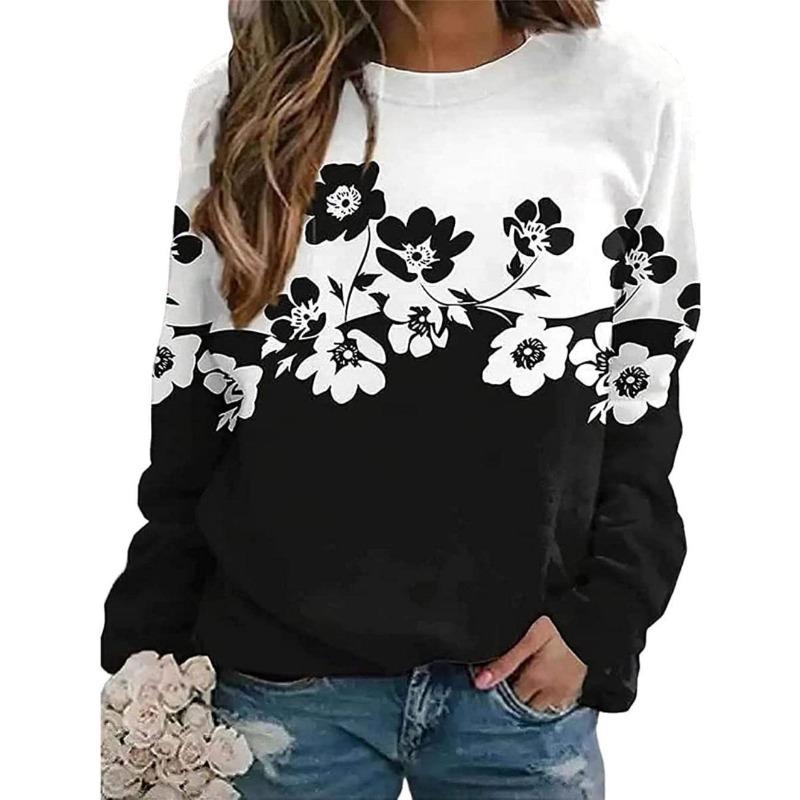 Autumn Winter 3D Digital Printed Round Neck Hoodie for Women Hoodies & Sweatshirts (women’s)