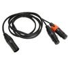 XLR Male To Dual XLR Female Cable Y Type Splitter Microphone Cable for Mixer Equalizer Electronic