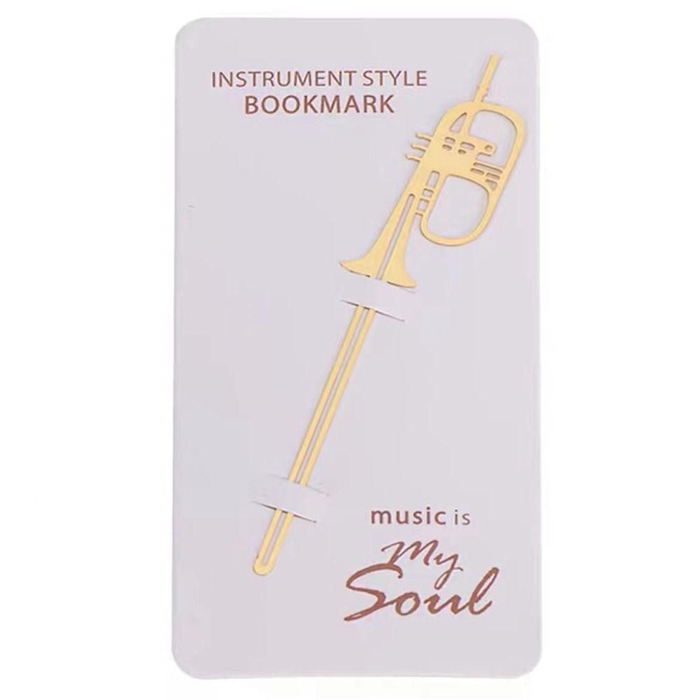 Office Meta Book Maker Gold Musical Note Paper Clips Musical Instruments Bookmark Stationery