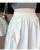 Summer 2025 Women's Drawstring High-Waist A-Line Workwear Skirt