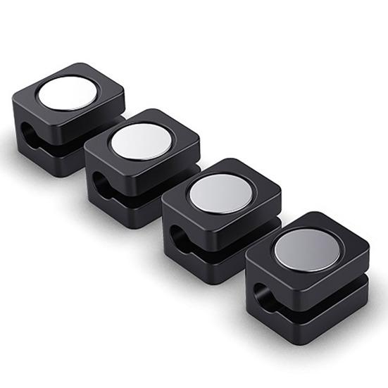 Cable Organizer Adjustable Cable Magnetic Holder Clip Self-adhesive Cord Under Home Office Nightstand Desk Wall Cable