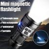 Mini LED Flashlight Built-in 6000LM Battery Multi-function Portable Torch with Tail Magnetic Emergency Light Magnetic Small Flashlight