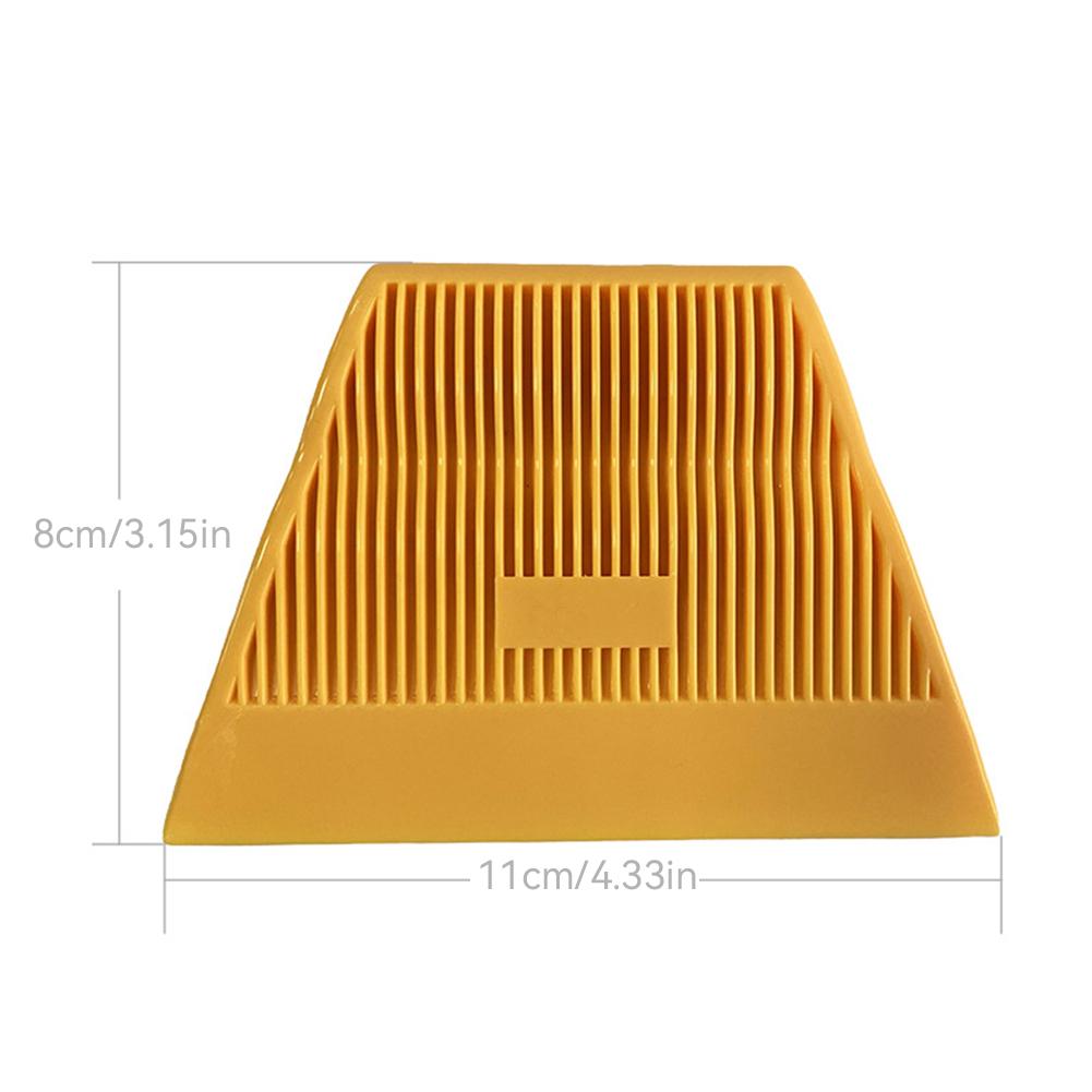 1Pc Trapezoidal Squeegee Car Vinyl Film Wrapping Tool Scraper Window Tinting Wallpaper Installing Medium Soft Green and Hard Yellow