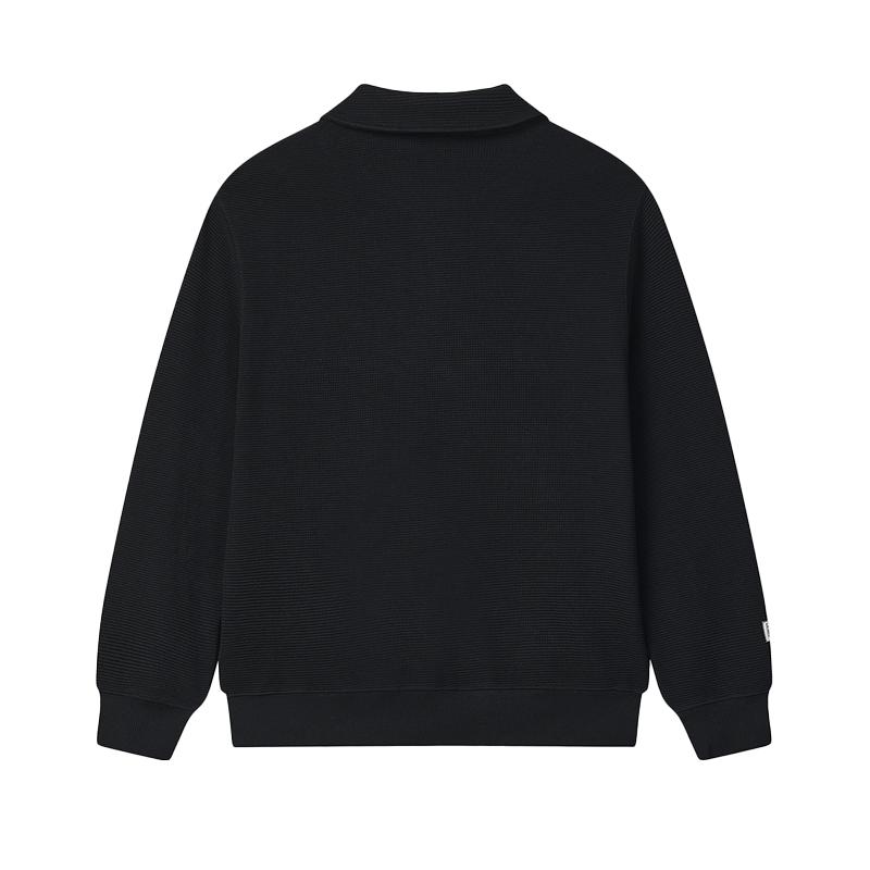 Fila Fashion Versatile Loose Casual Polo Sweatshirt Unisex Sweatshirt F51U539207F-BK