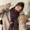 Warm Winter Cashmere Scarf Solid Color Shawl Wrap Fashion Long Tassel Scarves  Women