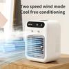 USB Mini Air Cooler Fan with Spray Humidifier, Portable Desktop Water Cooling Fan for Dorms and Offices