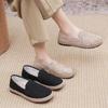 Mori Girl-Style Cotton & Linen Slip-On Women's Flat Shoes - Comfortable Fisherman Design