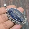 Sodalite Gemstone Handmade Jewelry 925 Sterling Silver Pendant For Women