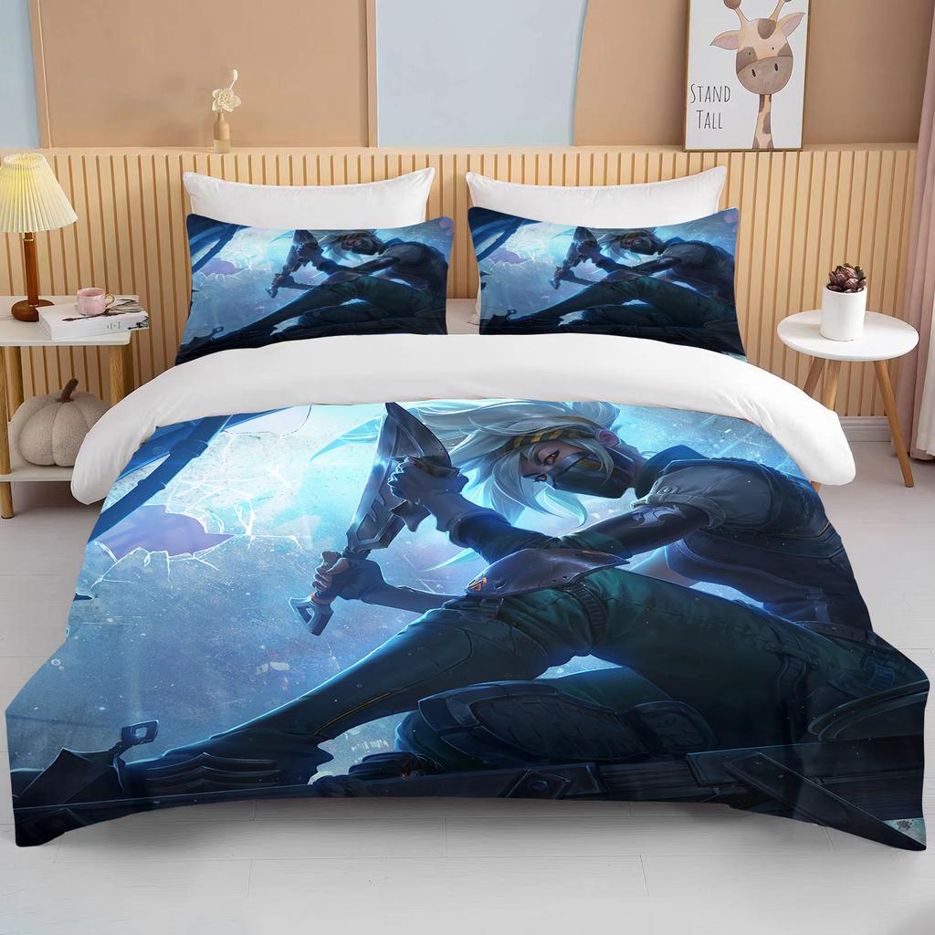 10 Sizes Classic Game Anime Characters King Size Double Bed Bedding Set Microfiber or Polyester Duvet Cover Set