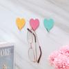Supplies Heart-shaped No Trace Strong Adhesive Storage Racks Hanger Hooks Wall Hook Key Holder