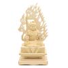 Special Buddhist Statue Acala Seated Statue Inches Height 28 Width 15 Depth 11 Carved Cypress Wood Flame Halo Square Rock Base 1109 Kurita's [Myo-o]