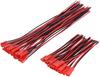 JST 2-Pin Connectors – 20 Pairs 22AWG | Silicone Wire | Compatible with LiPo Battery, RC Helicopter | Ideal for LED Strip Lights | Red PVC