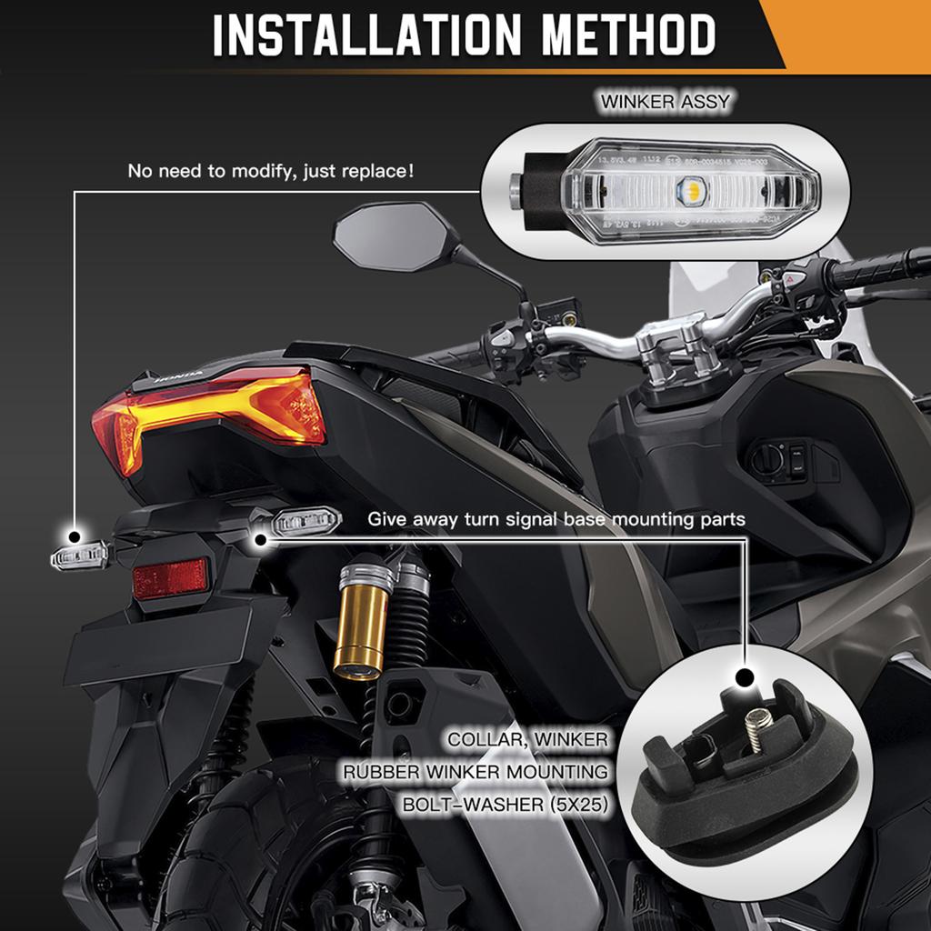 2 шт., замена светодиодного указателя поворота для HONDA CLICK 125 I CLICK 150 I VARIO 125 VARIO 150