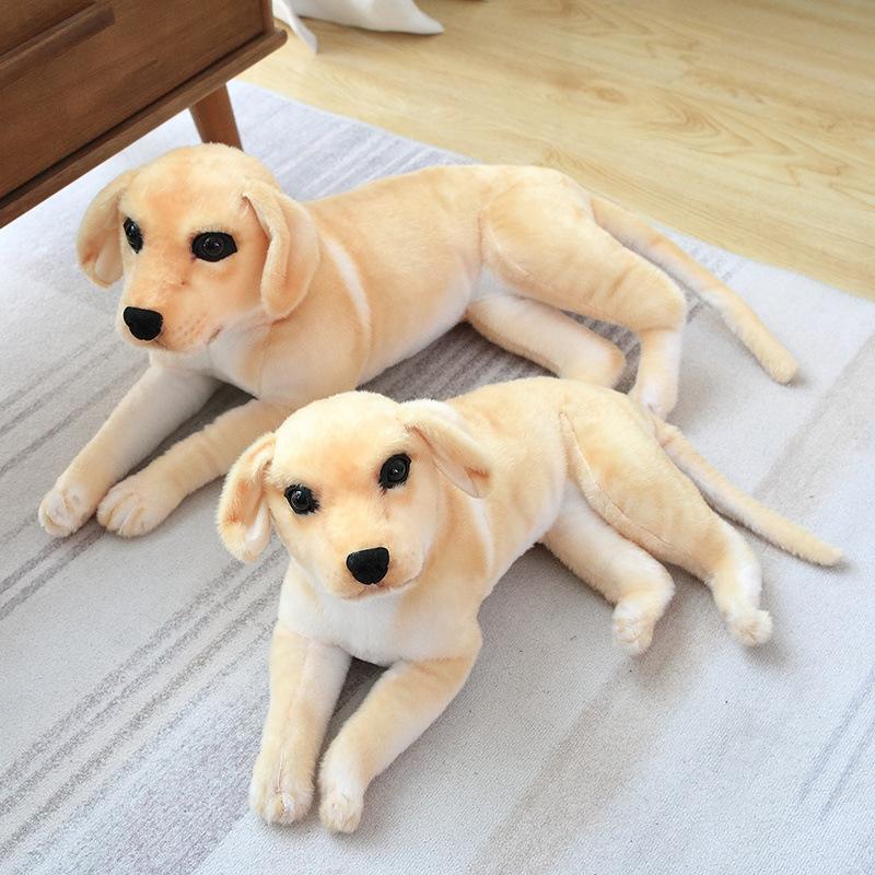 Cute Simulation Golden Retriever Doll Plush Toy Puppy Dog Doll Children Soothing Rag Doll Home Living Room Ornament