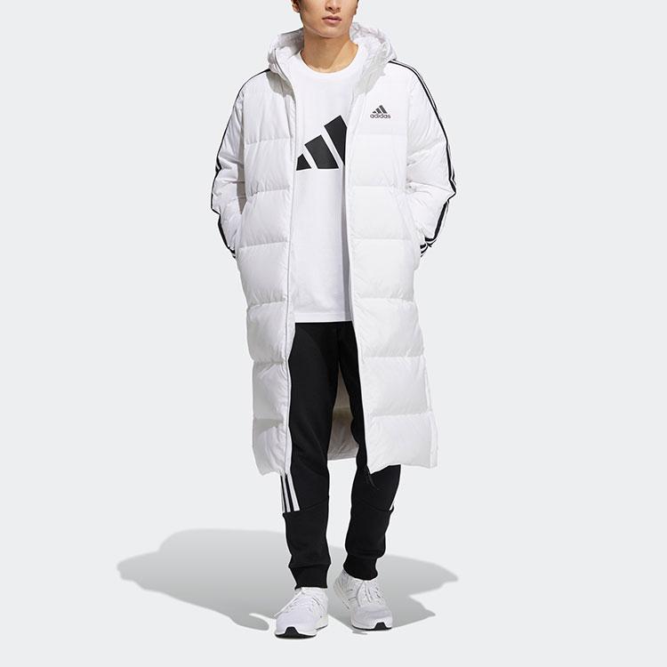 Adidas 3ST Long Hooded Down Jacket Unisex Outerwear White H20762