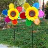 Colorful Rainbow Sun Flower Spinner Wind Windmill Garden Yard Outdoor Decor
