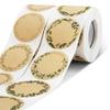500 Stickers Kraft Paper Flowers Can Be Handwritten Decorative Seal Stickers Self-adhesive Label Paper Self-adhesive Labels Roll