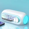 Alarm Clock Bluetooth Speakers Electronic Desktop Clocks with LED Light Subwoofer Music Player Bass Speaker