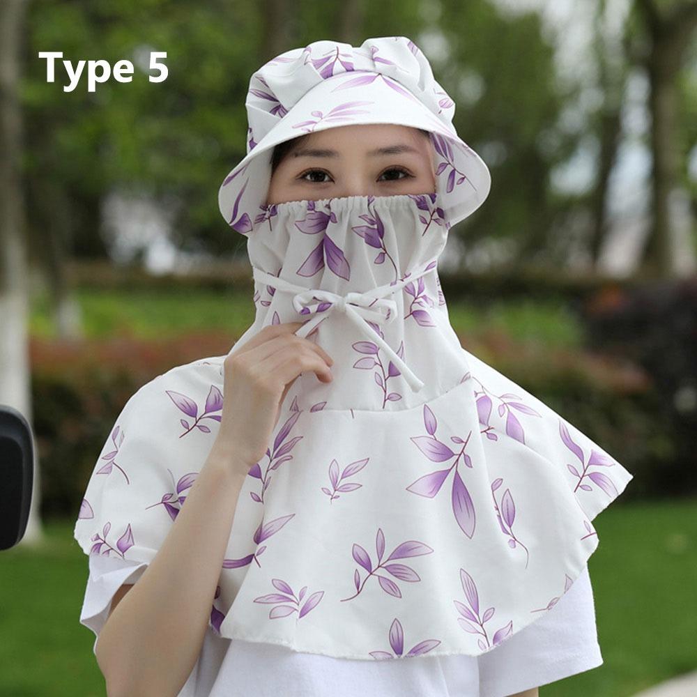 Full Face Neck Protection Sunscreen Cap Dust-proof Outdoor Sun Hat Outdoors Tea Picking Cap Summer