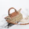 The First Layer of Cowhide Fashion Dumpling Bag, Versatile Leather High-end Color Contrast Large-capacity Handbag Women