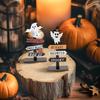 15cm Pumpkin Halloween Wooden Road Sign Decoration DIY Ghost House Ghost With Party Home Room Center Decor Navidad Accessories