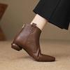 Fashion Pointed Toe Booties Single Boots New Low Heel Soft Foundation Autumn and Winter Women 2025 New